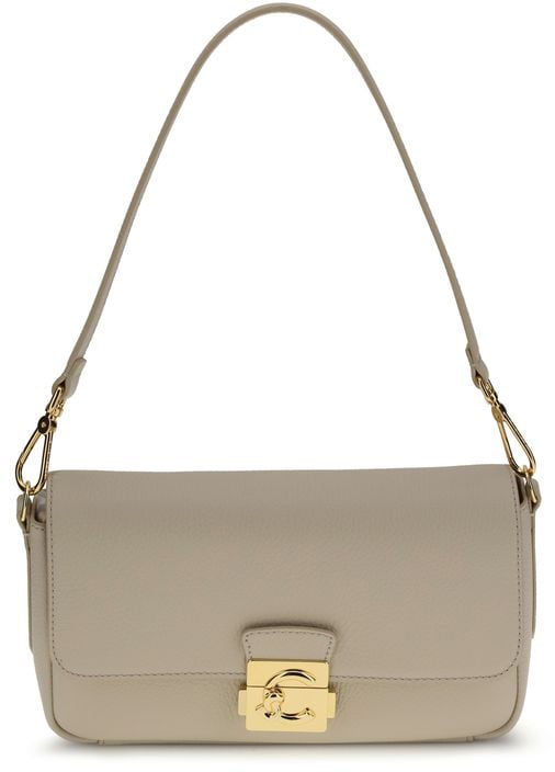 Coccinelle Coccinelle Beige Calf Leather Bos Taurus Shoulder Bag