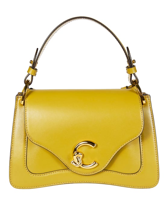 Coccinelle C-Me Calf Metallic Logo Handbag