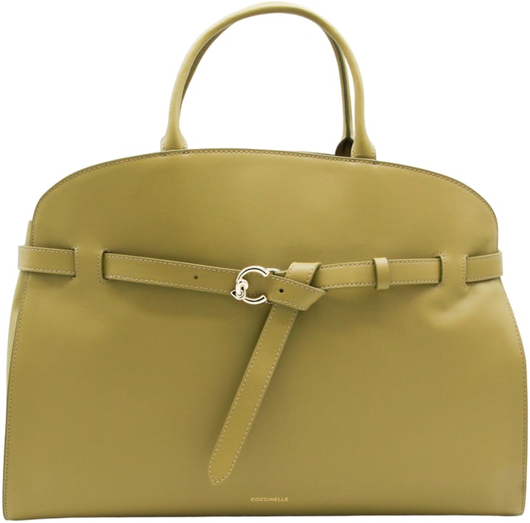 Coccinelle Structured Handbag with Distinctive Belt Detail