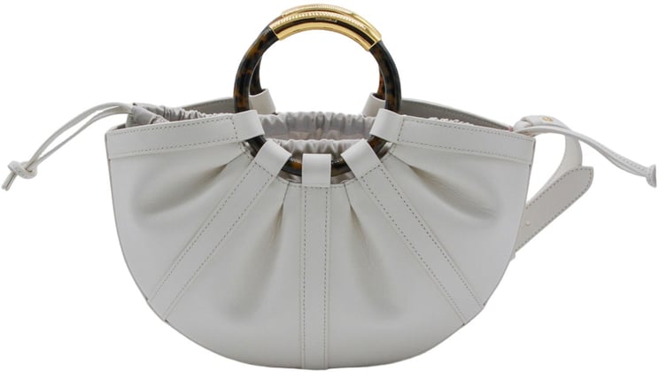 Coccinelle Soft-Gathered Handbag with Tortoiseshell Accents