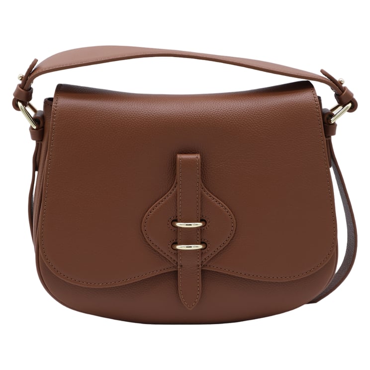 Coccinelle Structured Medium Handbag with Gold-tone Hardware