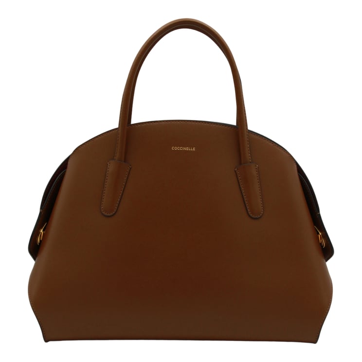 Coccinelle Structured Handbag With Gold-Tone Turn-Lock Closure