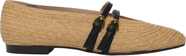 Coccinelle Flat Shoes Natural/Noir