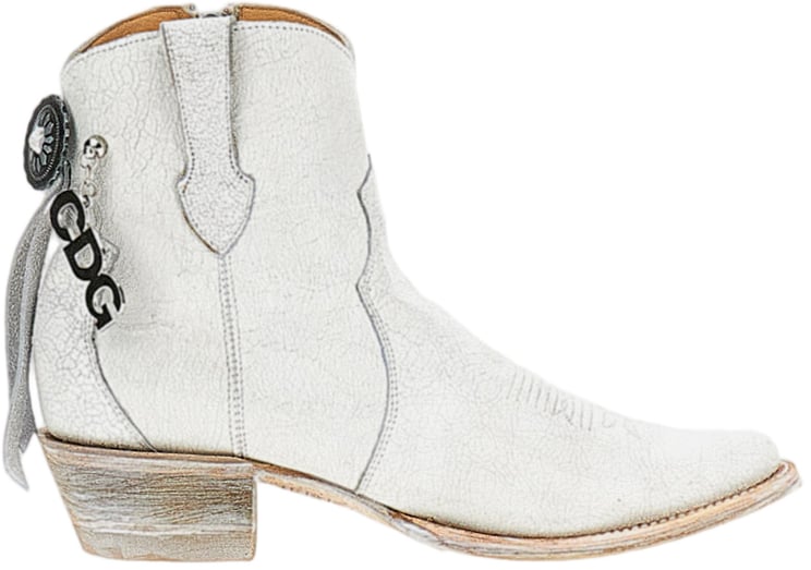 Comme des Garçons White Leather Boots