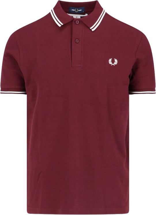 Comme des Garçons Shirt Logo Polo Shirt In Burgundy Cotton