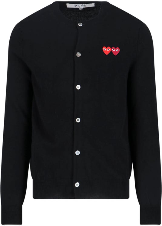 Comme des Garçons Black Heart Motif Button-Down Cardigan