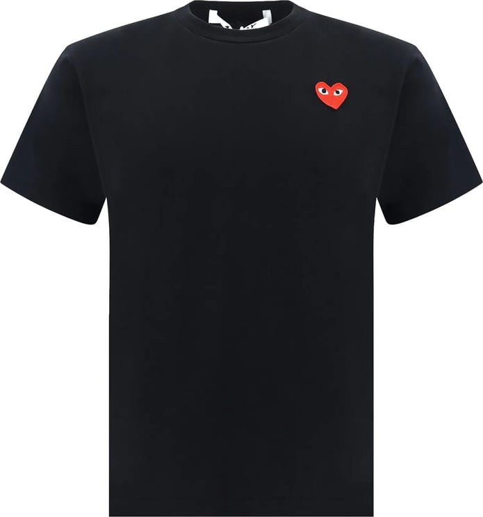 Comme des Garçons T-shirt Red Emblem Red Heart Black