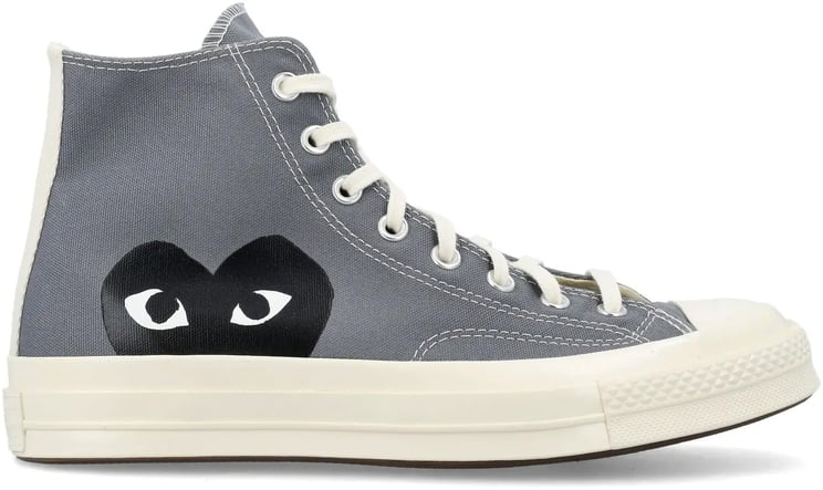 Comme des Garçons Chuch Taylor 70 Black Heart High Top Sneakers Grey
