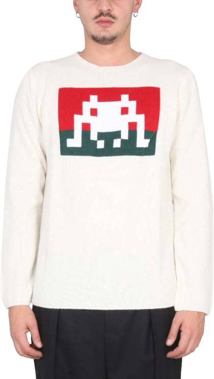 Comme des Garçons Pixelated Graphic Wool Jersey