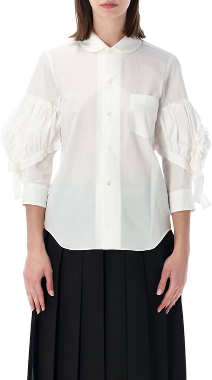 Comme des Garçons Ruffle Shirt Bianco