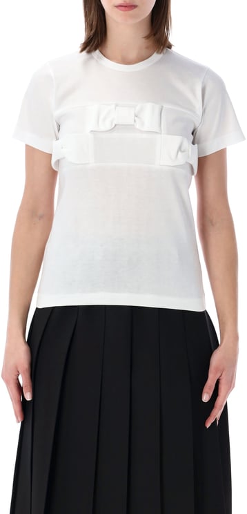Comme des Garçons Tshirt Bow Bianco