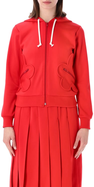 Comme des Garçons Fleece Zip Rosso
