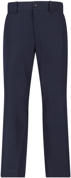 Comme des Garçons Blue Tailored Straight-Leg Wool Trousers