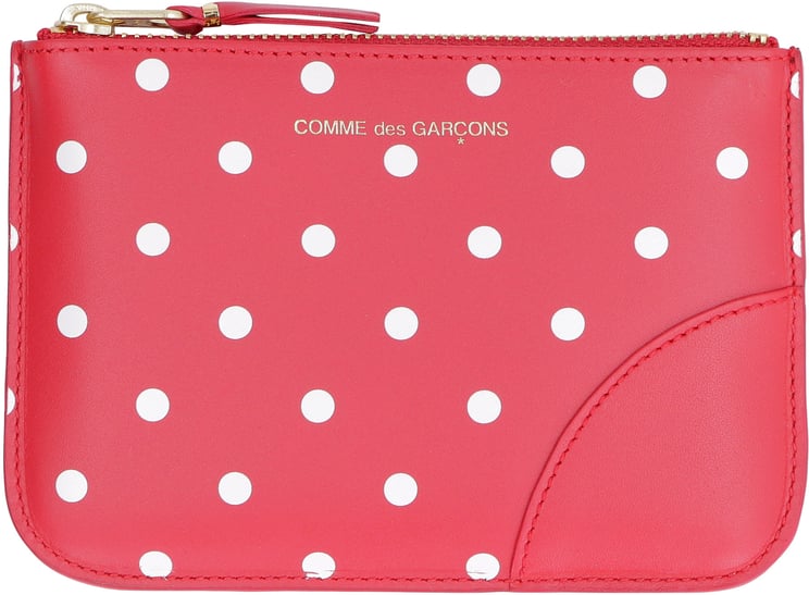 Comme des Garçons Logo detail flat leather pouch