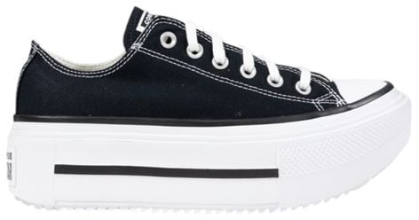 Converse Converse Black And White Fabric Platform Sneakers