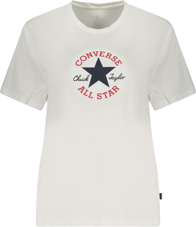 Converse Converse White Cotton Womens T-Shirt