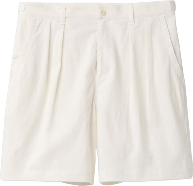 Coor Shorts Linen Two Tuck Bianchi