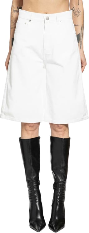 Coperni Knee-Length White Shorts With Relaxed Fit
