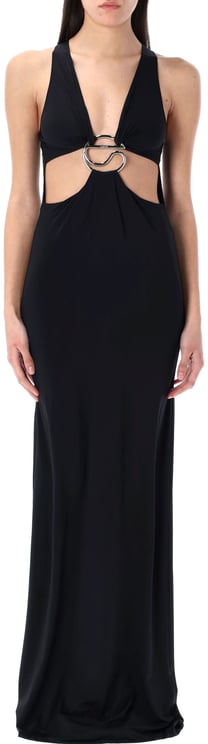 Coperni Cut-Out C-Logo long dress