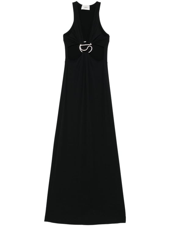 Coperni Maxi Dress with Deep V-Neckline