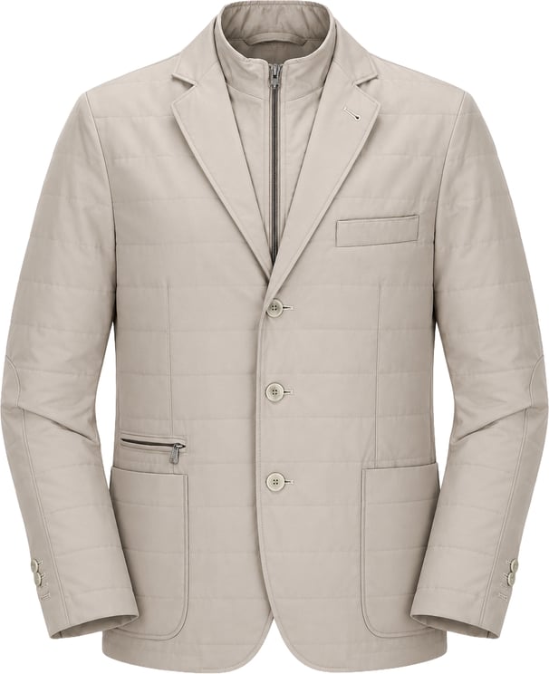 Corneliani Corneliani Wool Jacket in Beige, Size 48 IT