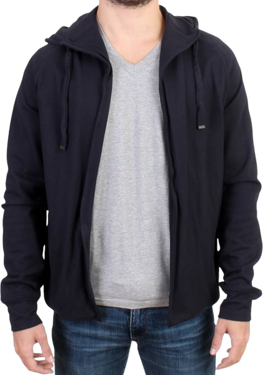 Costume National Costume National Blue hooded cotton sweater