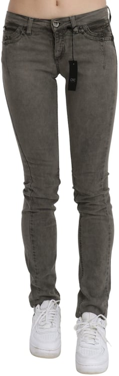 Costume National Costume National Gray Low Waist Skinny Denim Cotton Jeans