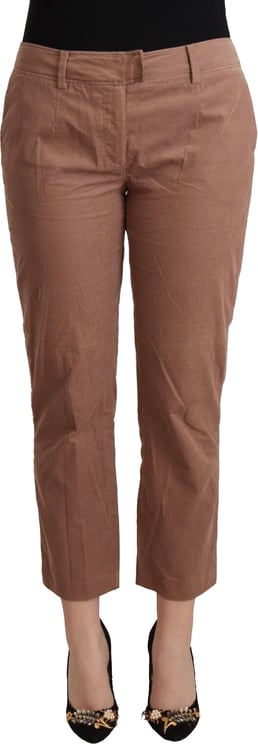 Costume National Costume National Brown Cotton Tapered Cropped Pants