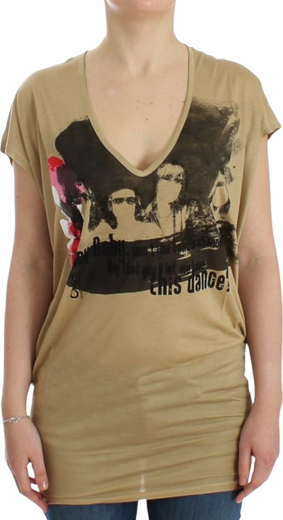 Costume National Costume National Beige motive print t-shirt