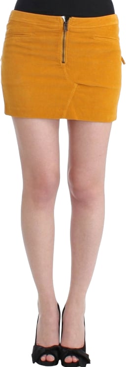 Costume National Costume National Yellow corduroy mini skirt