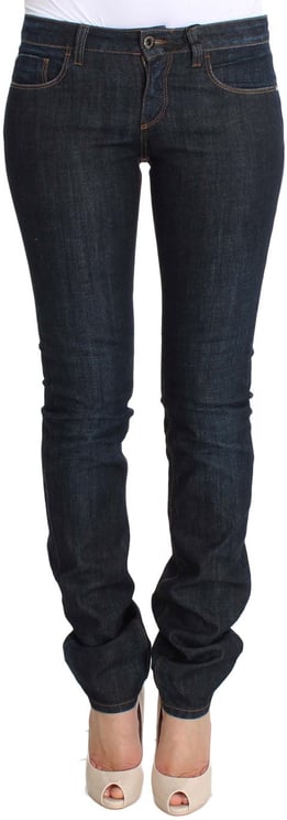 Costume National Costume National Blue Cotton Stretch Slim Fit Jeans