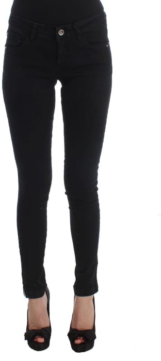 Costume National Costume National Black Cotton Slim Fit Denim Jeans