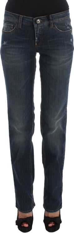 Costume National Costume National Blue Cotton Blend Bootcut Jeans