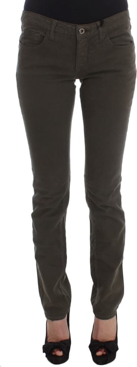 Costume National Costume National Green Cotton Blend Slim Fit Jeans
