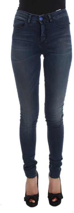 Costume National Costume National Blue Cotton Blend Slim Fit Jeans