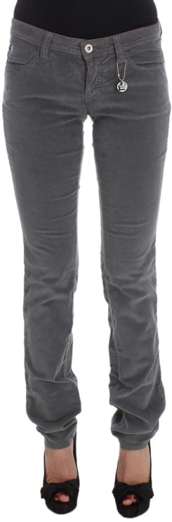 Costume National Costume National Gray Cotton Super Slim Corduroys Jeans