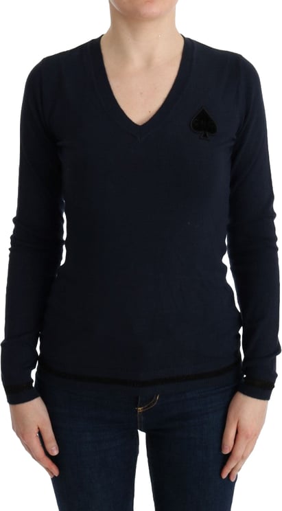 Costume National Costume National Blue V-neck Viscose Sweater