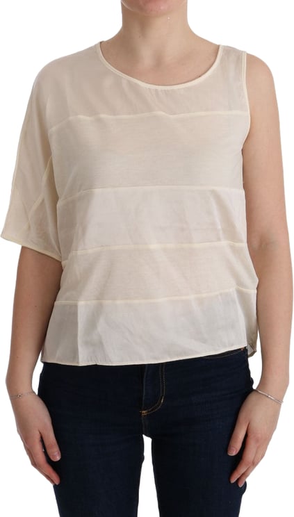 Costume National Costume National Beige Asymmetric Top Blouse