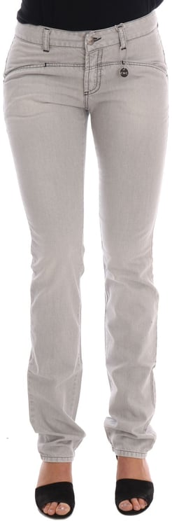 Costume National Costume National Gray Wash Cotton Slim Jeans