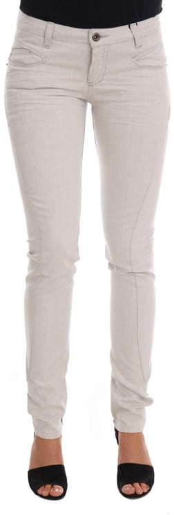 Costume National Costume National White Cotton Stretch Slim Jeans
