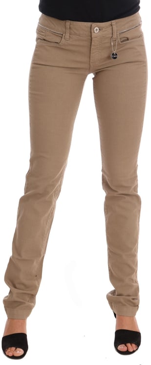 Costume National Costume National Beige Cotton Stretch Slim Fit Jeans