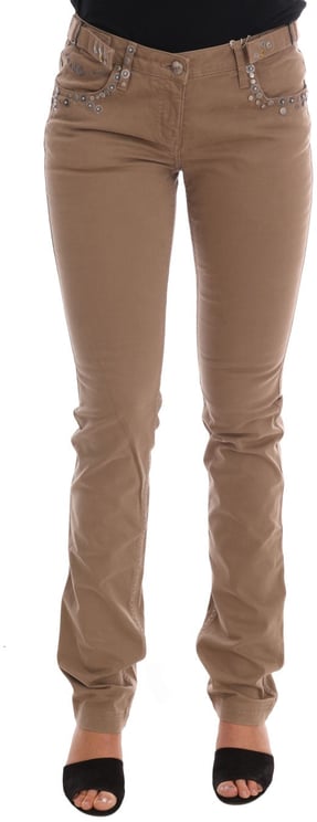 Costume National Costume National Beige Cotton Stretch Slim Fit Jeans