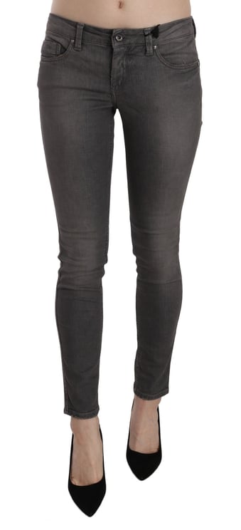 Costume National Costume National Gray Washed Low Waist Skinny Jeans