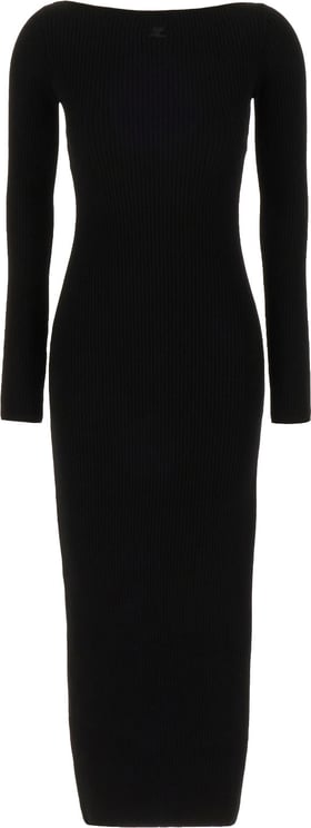 COURREGES Courreges Black viscose blend dress