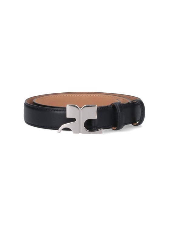 COURREGES Logo Belt – Black