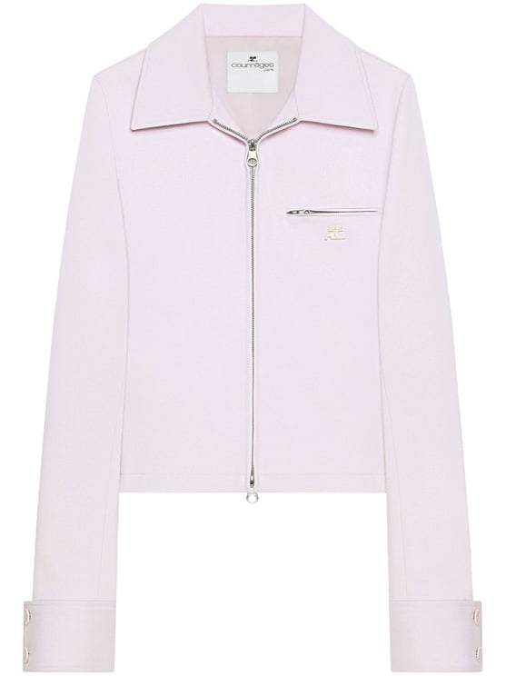 COURREGES Cropped Jacket with Two-Way Zip