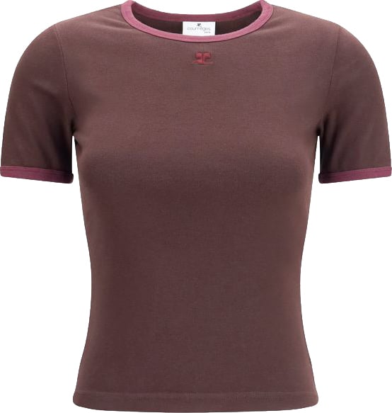 COURREGES Fitted Short-Sleeve T-Shirt With Elegant Logo Detail