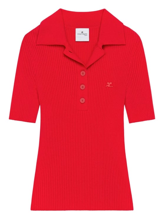 COURREGES Ribbed Knit Sweater