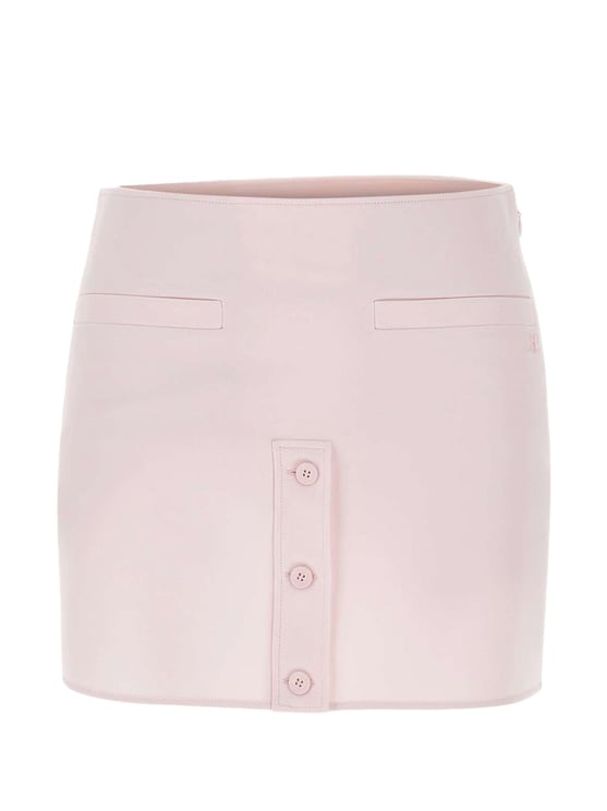 COURREGES Pastel Pink Mini Skirt with High Waist