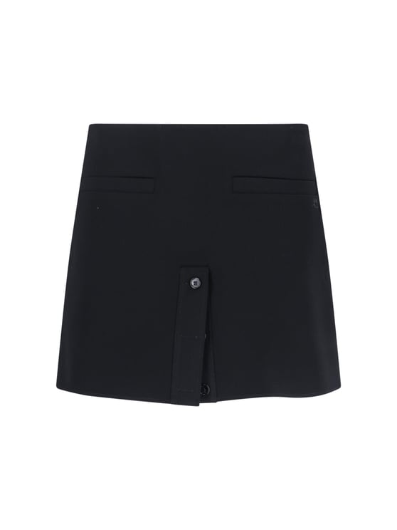 COURREGES Logo Mini Skirt – Black